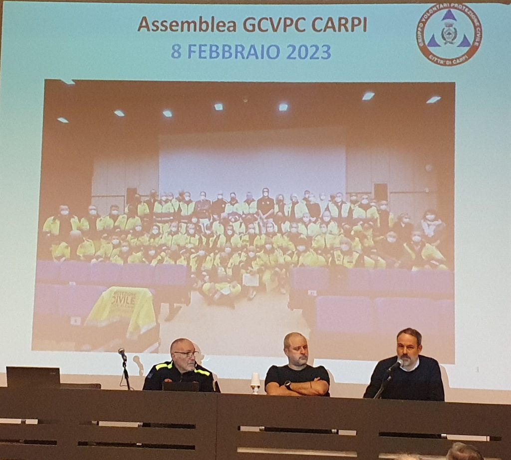 Marcello Fabbri tecnico comunale responsabile del sistema P.C. e il coordinatore del G.C.V.P.C. Roberto Bignardi